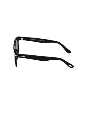 TOM FORD Dax Acetate Sunglasses in Black.