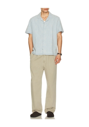 Rails Tyler Camp Collar Shirt in Blue. Size M. Also in S, L.