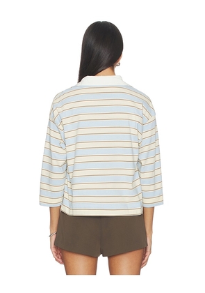 perfectwhitetee Cotton Rugby Polo in Baby Blue. Size XS. Also in S, M.