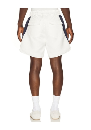 Rhude Logo Lightning Shorts in White. Size S. Also in M, L, XL/1X, XXL/2X.