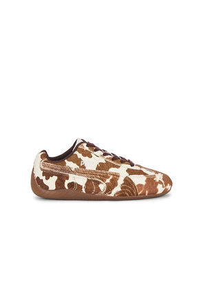 Puma Select Speedcat Cow Sneaker in Brown. Size 6. Also in 6.5, 7, 7.5, 8, 8.5, 9, 10.