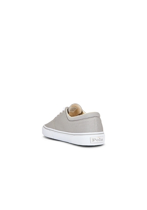 Polo Ralph Lauren Canvas Faxon Low Top Sneaker in Grey. Size 7. Also in 8, 9, 10, 11, 12, 13.
