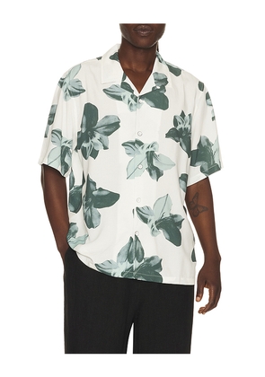 Rag & Bone Avery Printed Shirt in White. Size S. Also in L, M, XL/1X.