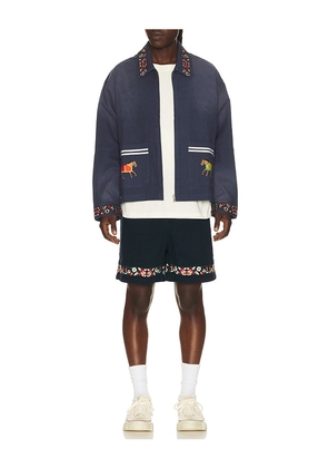Found Embroidery Twill Floral Shorts in Navy. Size 32. Also in 30, 34, 36.