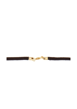 SHASHI Maxwell Cord Necklace in Brown.