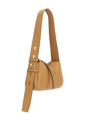 Tory Burch Romy Small Shoulder Bag in Tan.