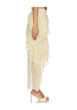 Tularosa Cecilia Maxi Skirt in Lemon. Size XXS. Also in S, XL, XS.