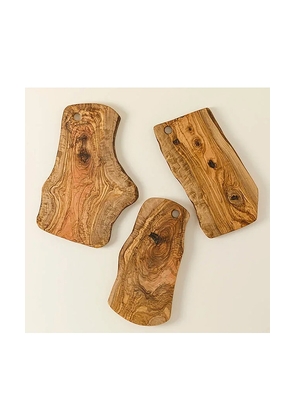 Verve Culture Olivewood Charcuterie Board With Hole Handle in Brown.