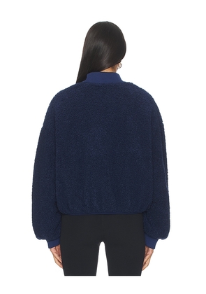 YEAR OF OURS Sherpa Bomber in Navy. Size M. Also in S, XS.