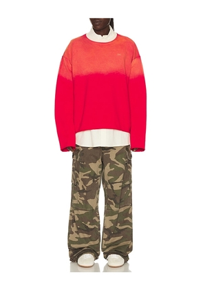 Vintage Heavy Oversized Cropped Crewneck Sweatshirt in Red. Size S. Also in M, L, XL/1X.