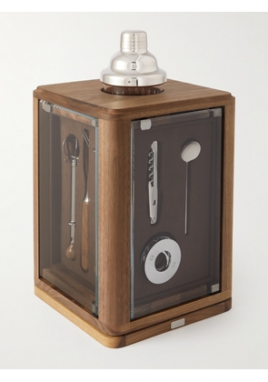 Lorenzi Milano - Walnut and Glass Revolving Bar Set - Men - Brown