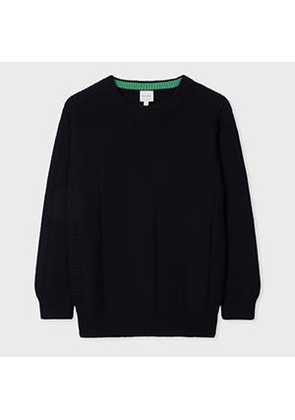 Paul Smith Navy Cotton Fisherman Sweater Blue