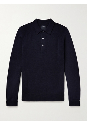 Drake's - Merino Wool Polo Shirt - Men - Blue - S