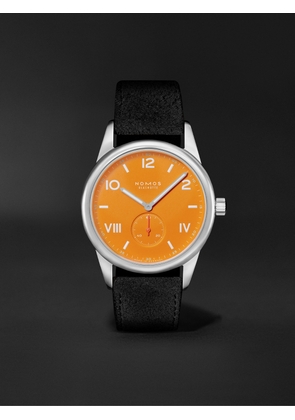 NOMOS Glashütte - Club Campus Hand-Wound 38mm Stainless Steel and Leather Watch, Ref. No. 729 - Men - Orange