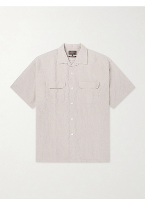Beams Plus - Convertible-Collar Linen Shirt - Men - Neutrals - S