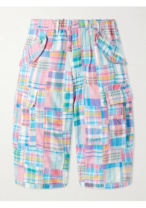 Beams Plus - Beach Straight-Leg Patchwork Checked Cotton Cargo Shorts - Men - Multi - S