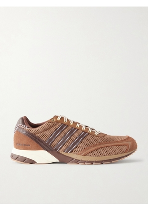 adidas Originals - Wales Bonner Leather-Trimmed Mesh Sneakers - Men - Brown - UK 5.5