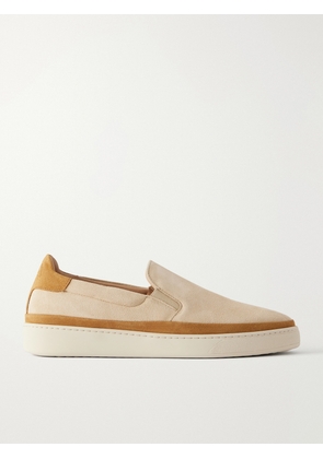 Mulo - Suede Slip-On Sneakers - Men - Neutrals - UK 6
