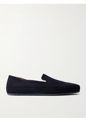 Mulo - Evening Suede Loafers - Men - Blue - UK 6