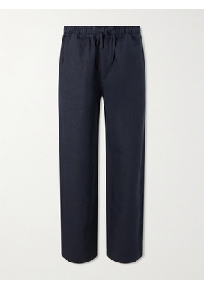 Saman Amel - Straight-Leg Linen Trousers - Men - Blue - IT 46
