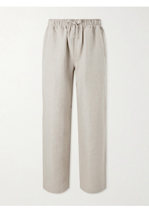 Saman Amel - Straight-Leg Linen Trousers - Men - Neutrals - IT 46