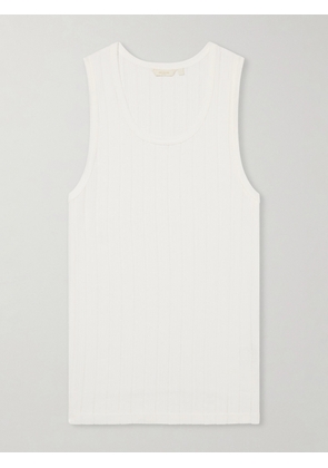 Aimé Leon Dore - Pointelle-Knit Cotton and Linen-Blend Tank Top - Men - White - XS