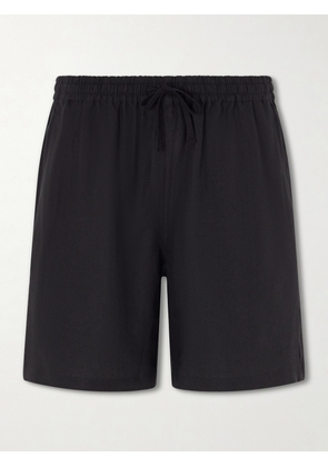 Aimé Leon Dore - Straight-Leg Linen Drawstring Shorts - Men - Black - S