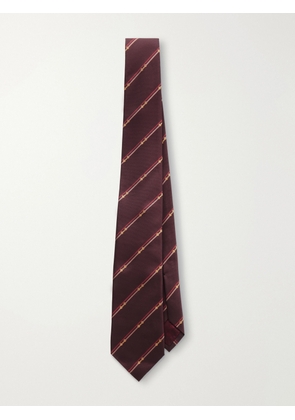 Gucci - 7cm Striped Silk-Twill Neck Tie - Men - Red