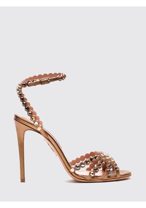 Heeled Sandal AQUAZZURA Woman color Gold