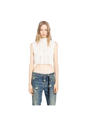 Bee High Neck Cropped Top