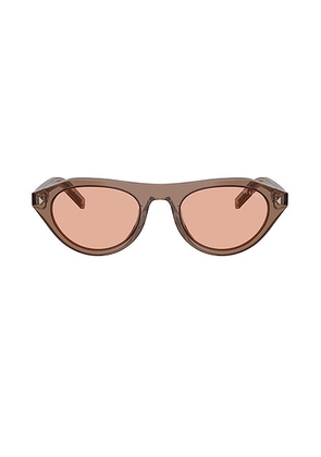 Prada Irregular Sunglasses in Translucent Brown - Brown. Size all.