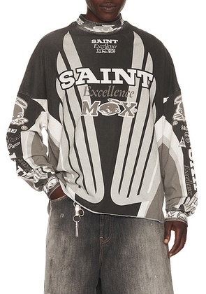 SAINT Mxxxxxx Saint Mx Long Sleeve Tee in Black - Black. Size all.