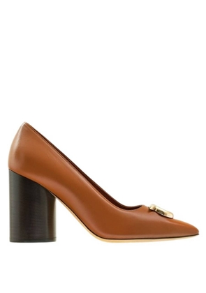 Ferragamo Pania Pump With Bejeweled Gancini Ornament