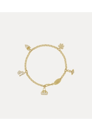 Vivienne Westwood Yasmine Charm Necklace -Gold-white-cz -Gold-white-cz Women