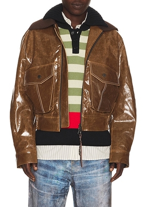 Andersson Bell Mikoos 26 Bomber Jacket in Brown - Brown. Size L (also in M, XL/1X).