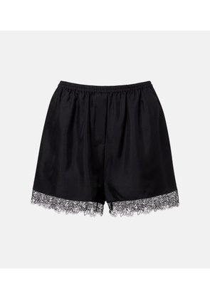 Rohe Lace-trimmed silk shorts