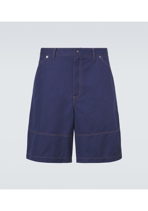 Moncler Cotton and linen gabardine shorts