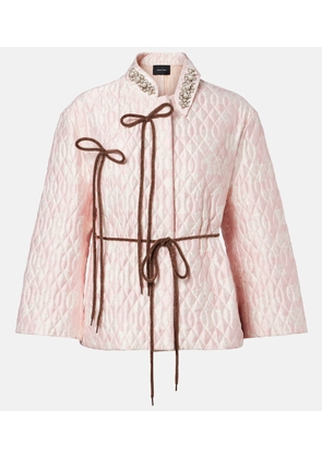 Simone Rocha Embellished quilted jacket
