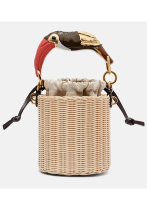 Chloe Tropicus wicker bucket bag