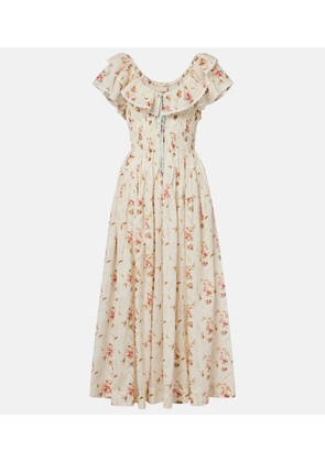 Doen Illiana floral cotton midi dress