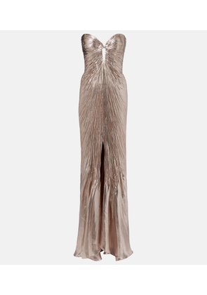 Maria Lucia Hohan Mirren silk-blend chiffon bustier gown