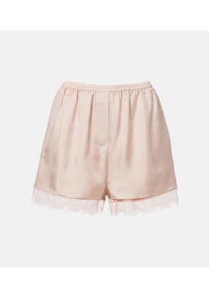 Rohe Lace-trimmed silk shorts
