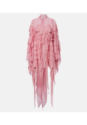 Blumarine Tiered chiffon minidress