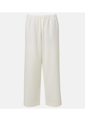 Rohe Wool-blend cropped wide-leg pants