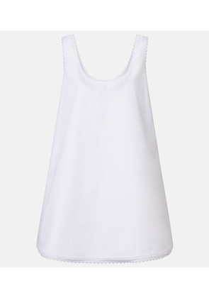 Rohe Lace-trimmed cotton poplin minidress