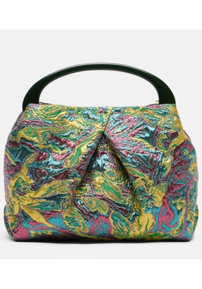 Dries Van Noten Crisp Small jacquard top-handle bag