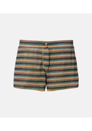 Oseree Lumiere striped shorts