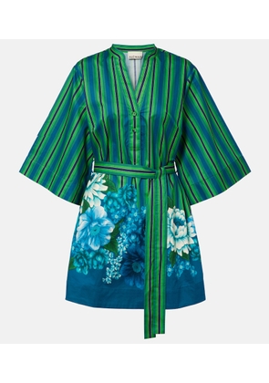 Alemais Margo belted printed cotton shirt dress