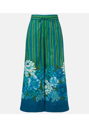 Alemais Margo printed cotton wide-leg pants