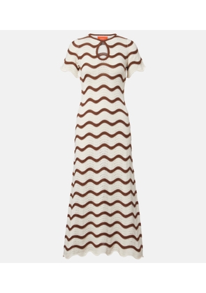 La DoubleJ Swing crochet cotton midi dress